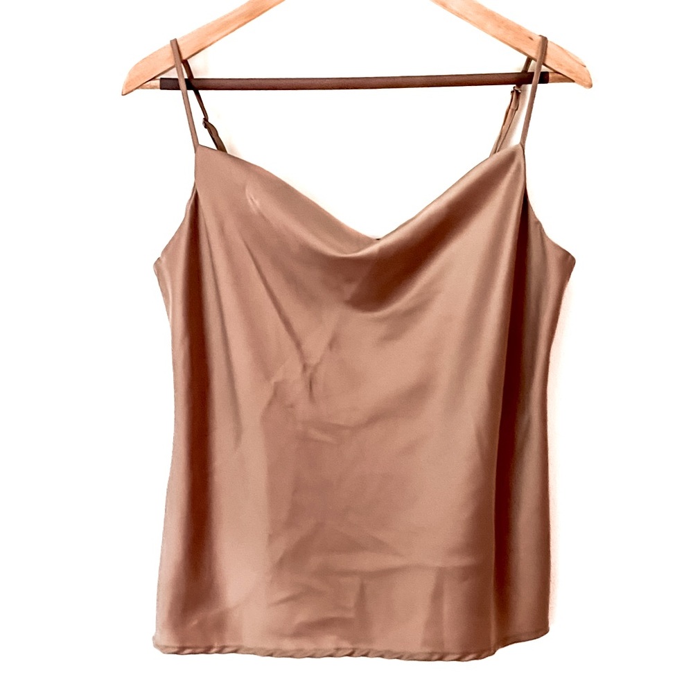 Silky Banana Republic Draped Camisole, Beige Small